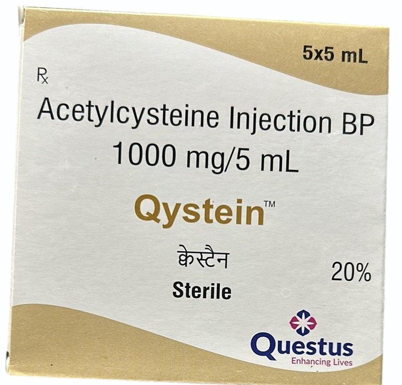 ACETYLCYSTEINE 5 ML AND 1000 MG INJECTION