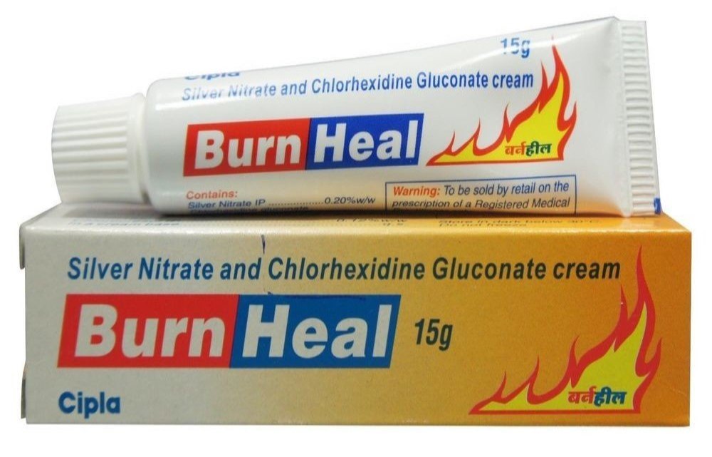 SILVER NITRATE AND CHLORHEXIDINE GLUCONATE 15 G CREAM