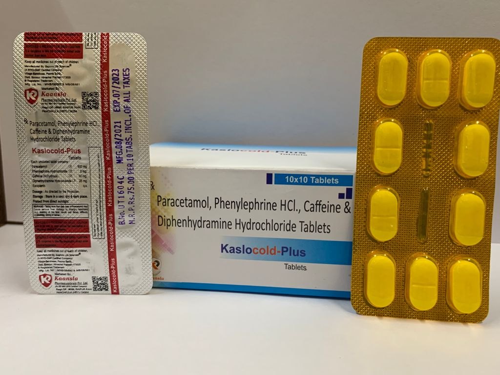 PARACETAMOL 500 MG PHENYLEPHRINE HYDROCHLORIDE 5 MG CAFFEINE 30 MG AND DIPHENHYDRAMINE25 MGHYDROCHLORIDE TABLETS