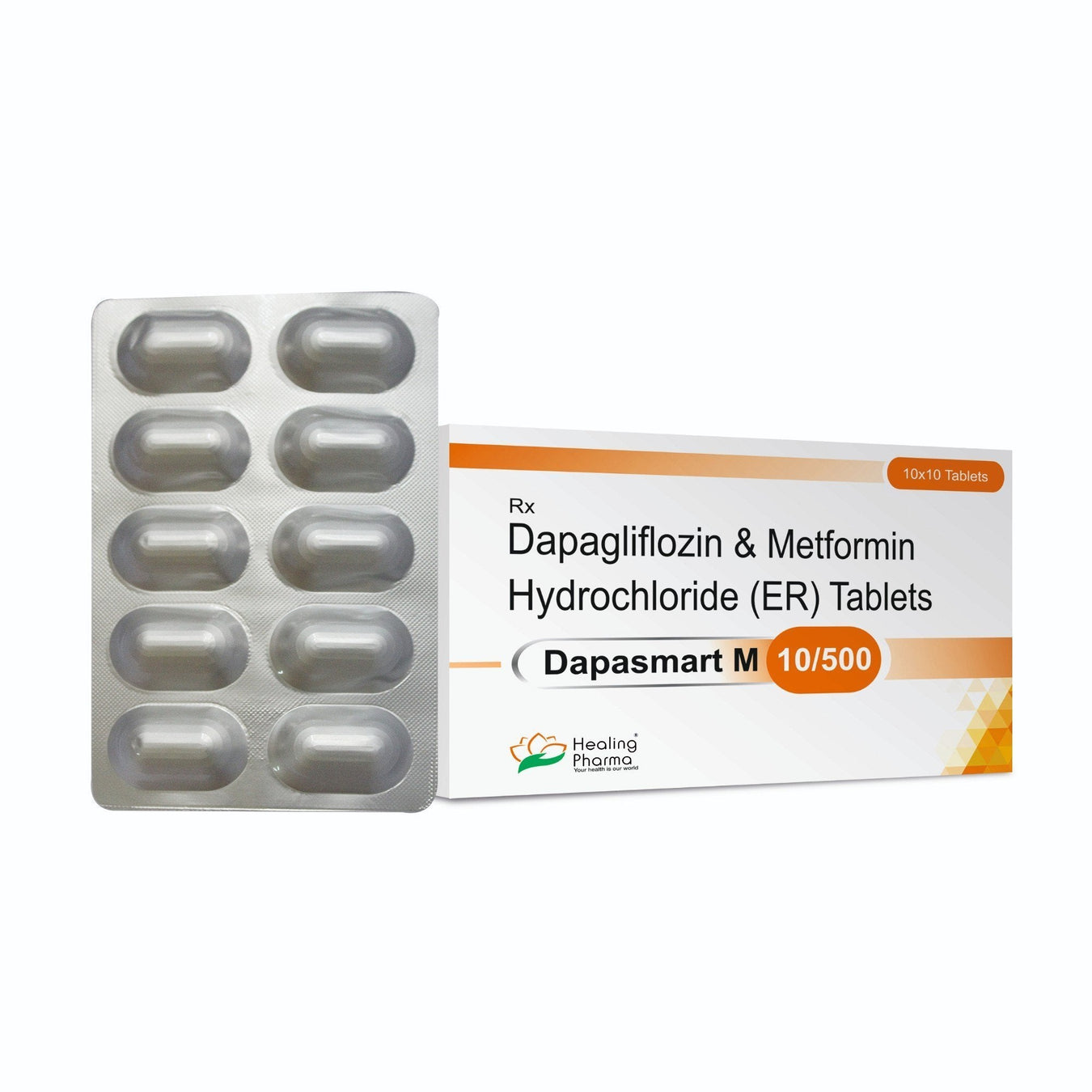 DAPAGLIFLOZIN 10 MGAND METFORMIN EXTENDED RELEASE 500 MGTABLETS