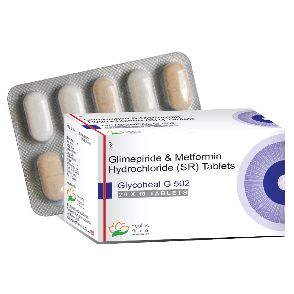 GLIMEPIRIDE AND METFORMIN HYDROCHLORIDE  PROLONGED RELEASE G502 TABLETS