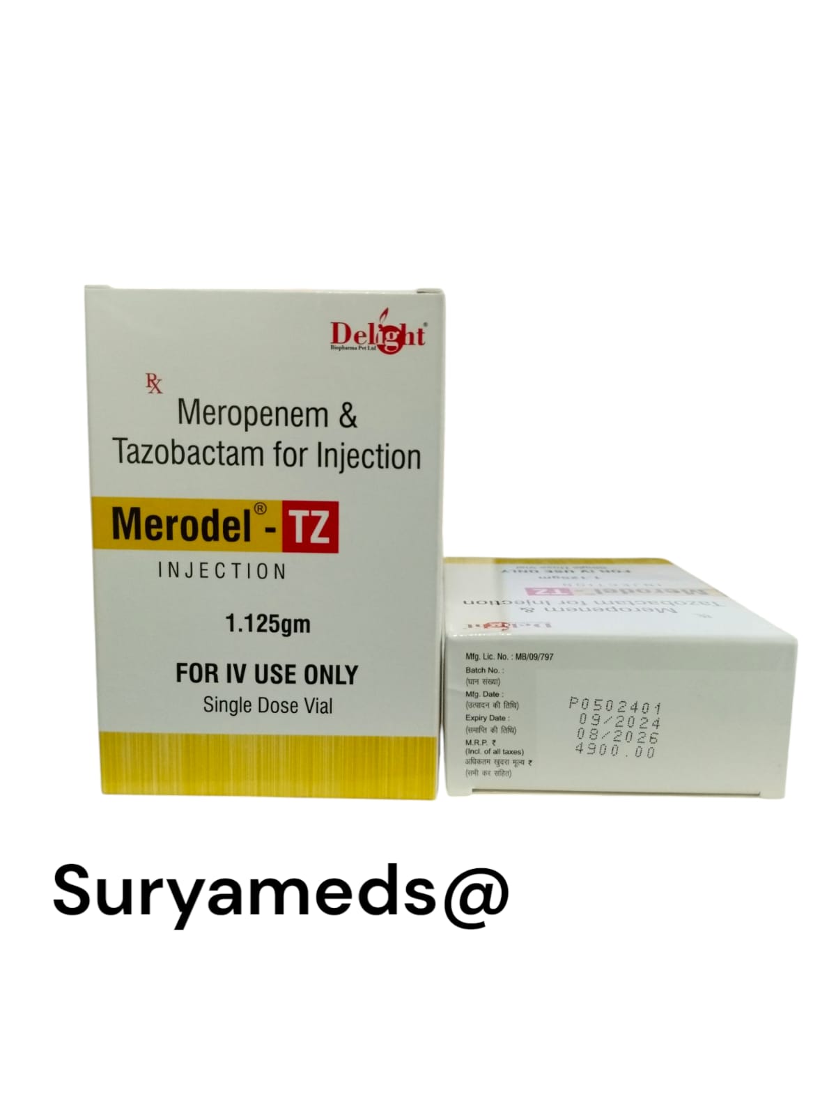 Meropenem + Tazobactam 1.125 Gm Injection