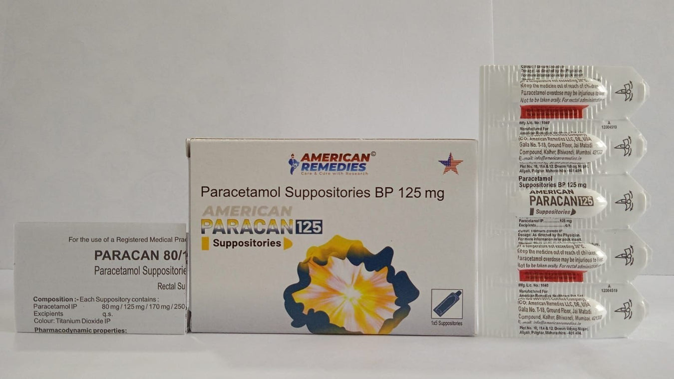 PARACETAMOL SUPPOSITORIES 125 MG