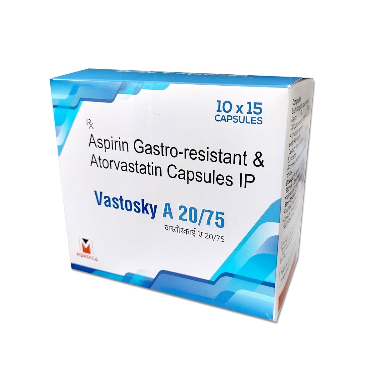ASPIRIN  GASTRO-RESISTANT 75 MG AND ATORVASTATIN 20 MG CAPSULES
