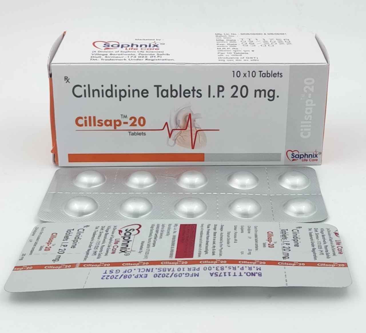 CILNIDIPINE 20 MG TABLETS
