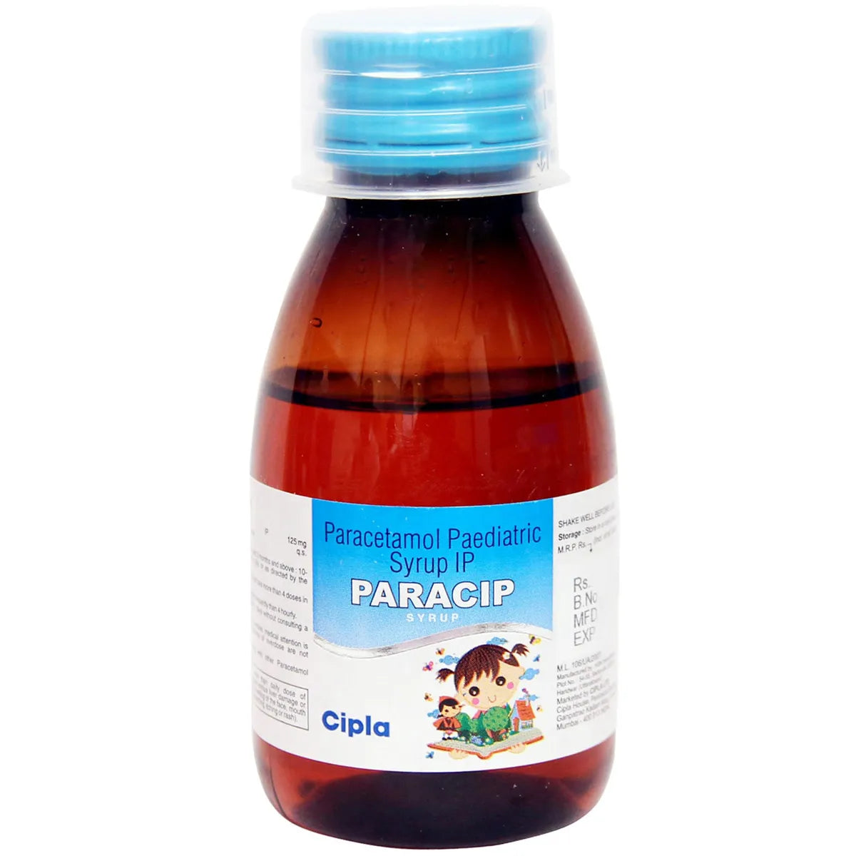 Paracetamol Paediatric Oral Suspension lP Syrup 125 mg