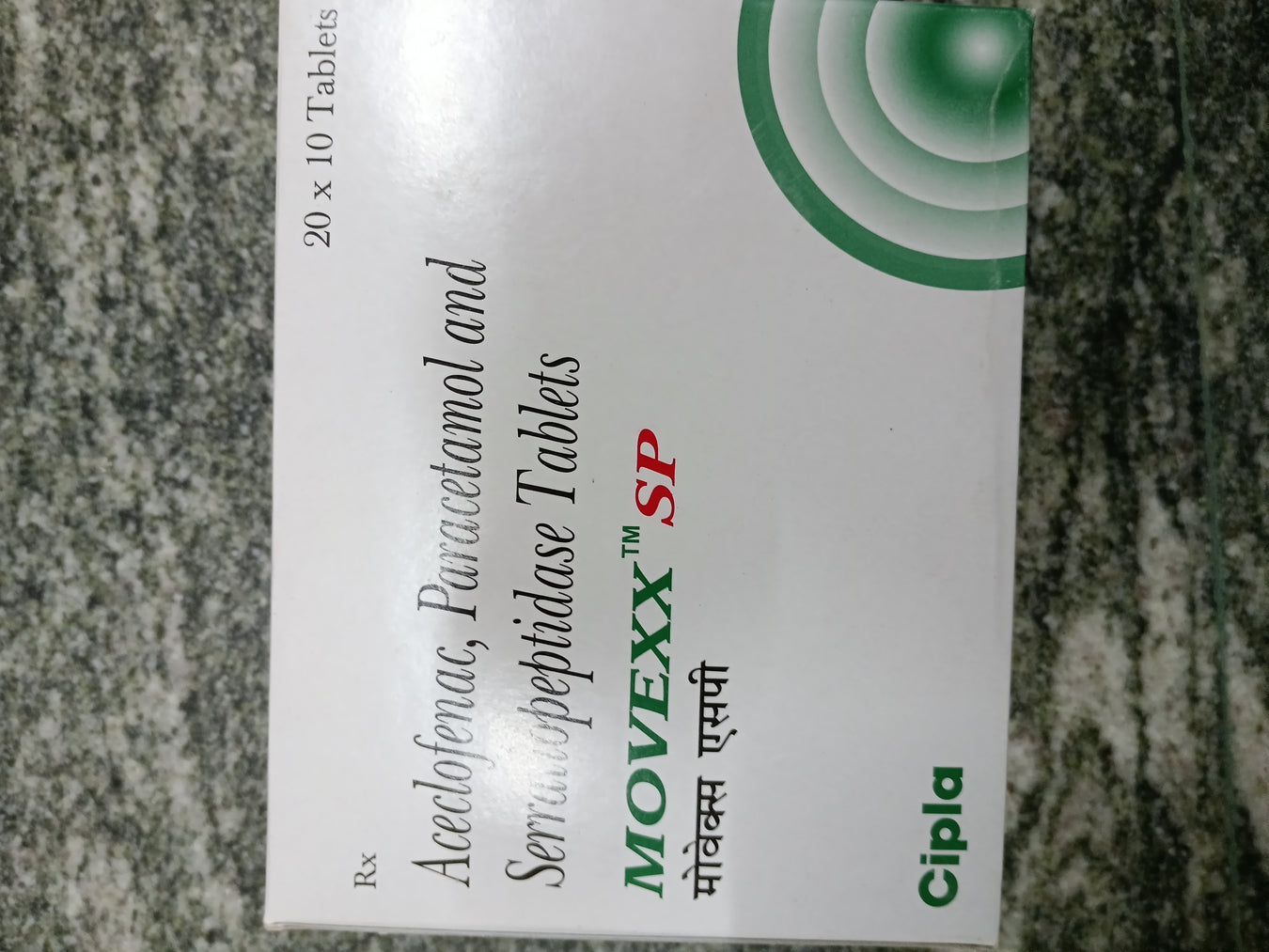 Aceclofenac, paracetamol and serratiopeptidase Tablets