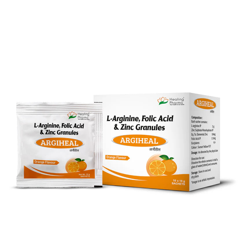 L-Arginine 3g + Folic Acid 2.5mg + Zinc 10mg Granules