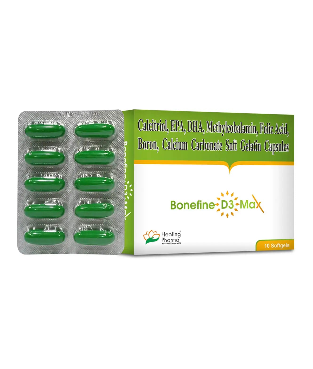 Calcitriol 0.25 mcg +EPA 180 mg + DHA 120mg +Methylcobalamin 1500+ Folic Acid 400 mcg +Calcium Carbonate 500mg+Boron 1.5mg Capsules