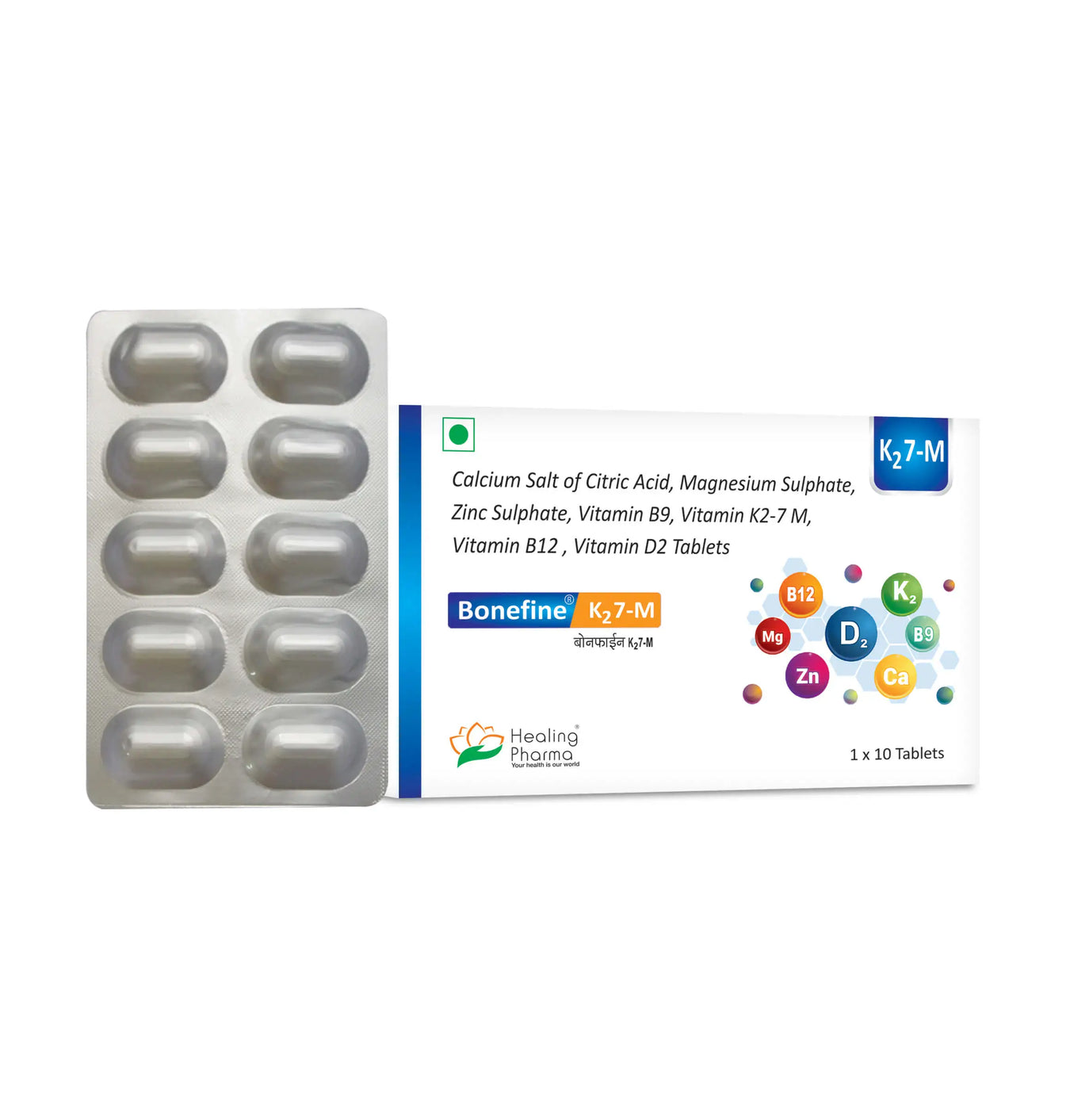 Calcium citrate malate 1000 mg + vitamin D3 600 IU + vitamin k2 - 7 45 mcg + elemental magnesium 50 mg + elemental zinc 7.5 mg methylcobalamin 1000 ng + methylfolate calcium 800 mcg tablets