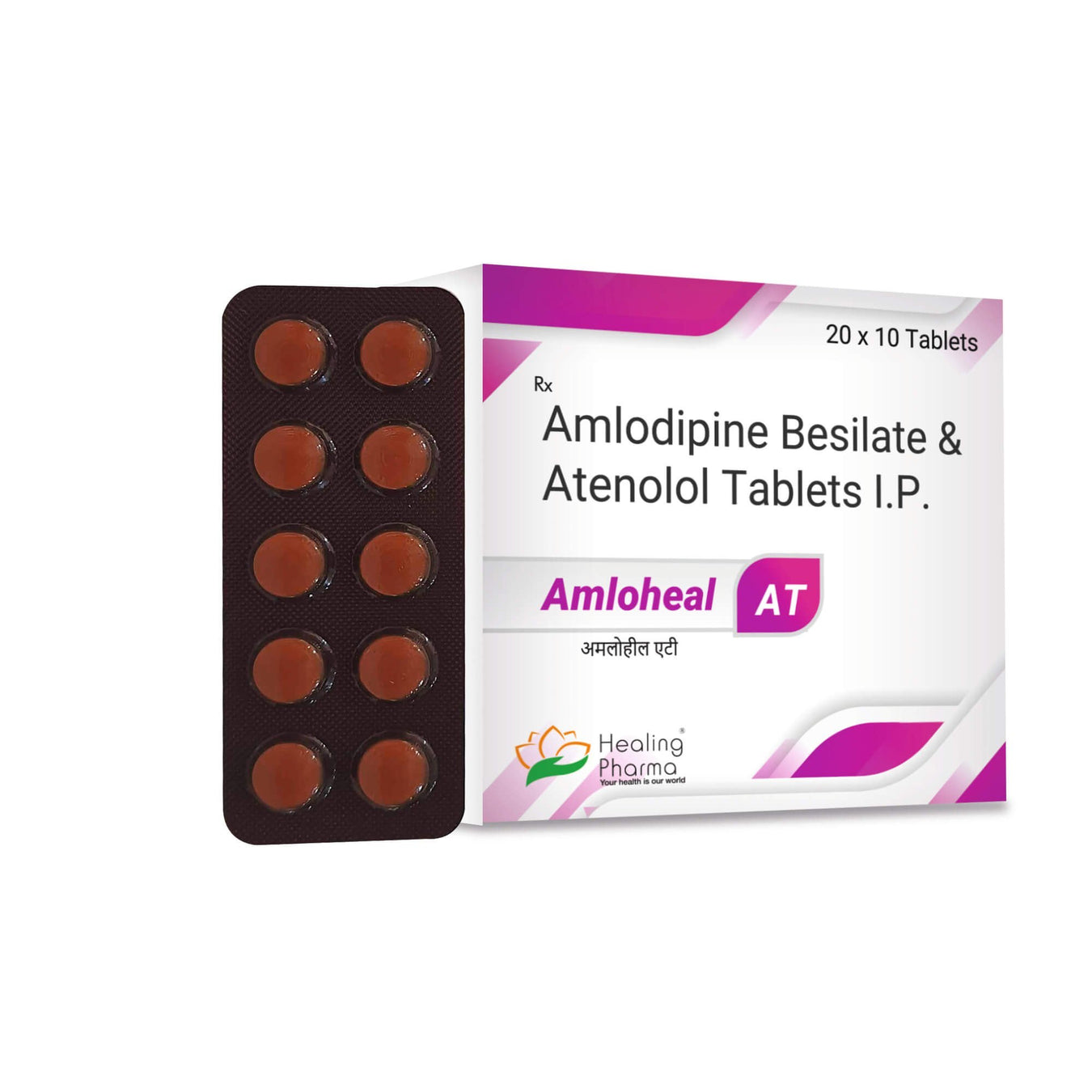 Amlodipine 5mg + Atenolol 50mg Tablets