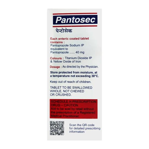 Pantosec 40 Mg Tablets