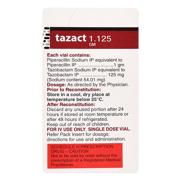 Tazact 1.125 Gm Injection