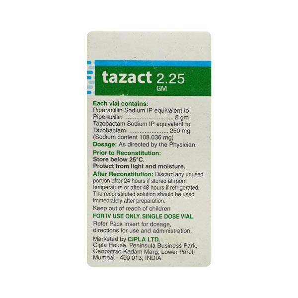 Tazact 2.25 Gm Injection